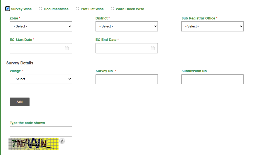 Fill Property Details